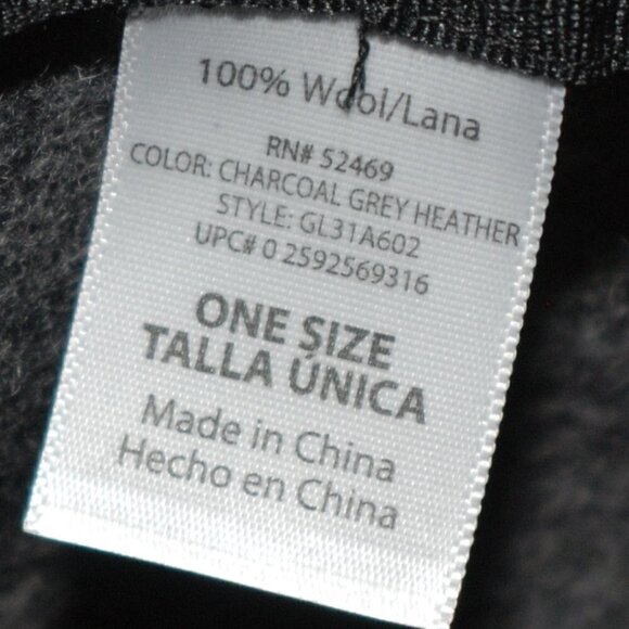 Womens 100% Wool Charcoal Gray Heather Cloche Hat Silver Accent EUC One Size - Picture 4 of 4